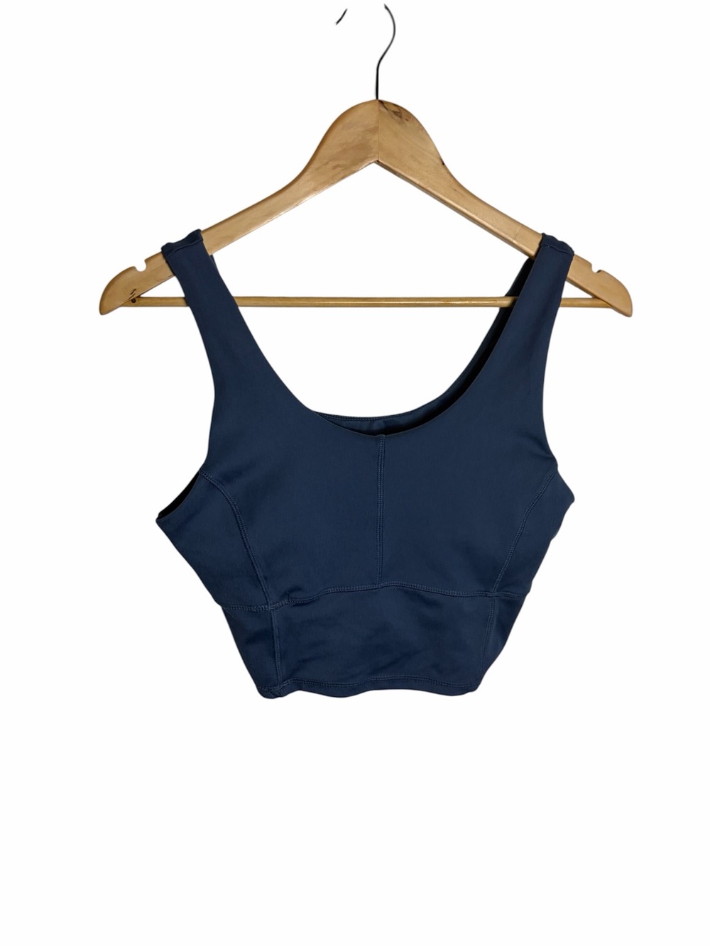 Blue cropped padded crop top or sports bra size M